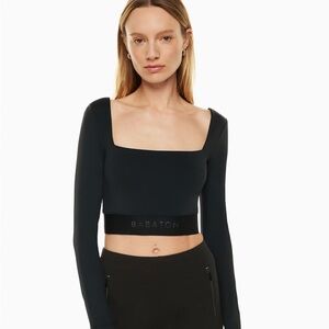 Babaton Midnight Long Sleeve Crop Top